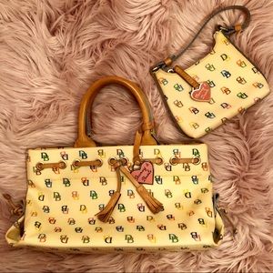 Dooney & Bourke Rainbow Monogram Handbag Set